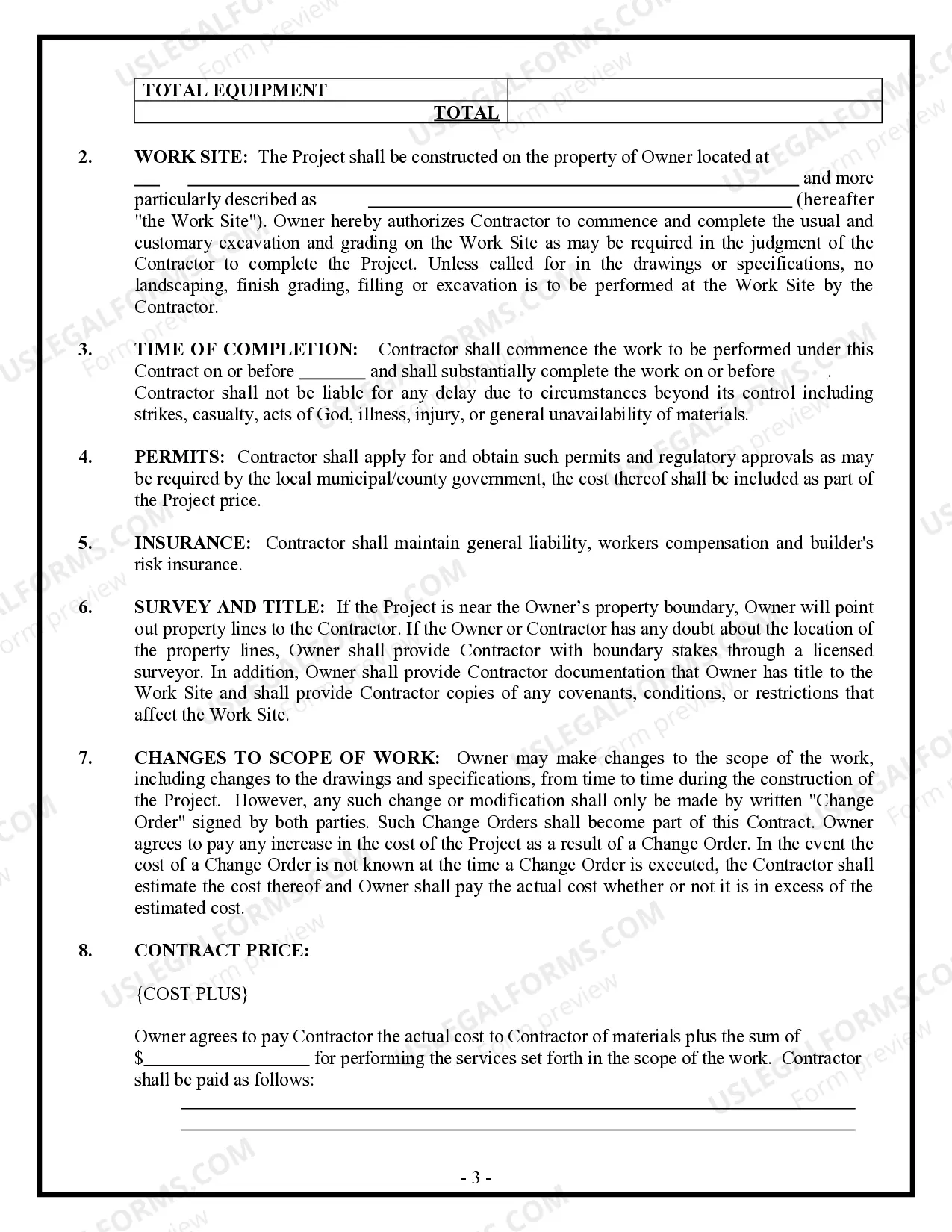 Preview Landscape Contract for Contractor