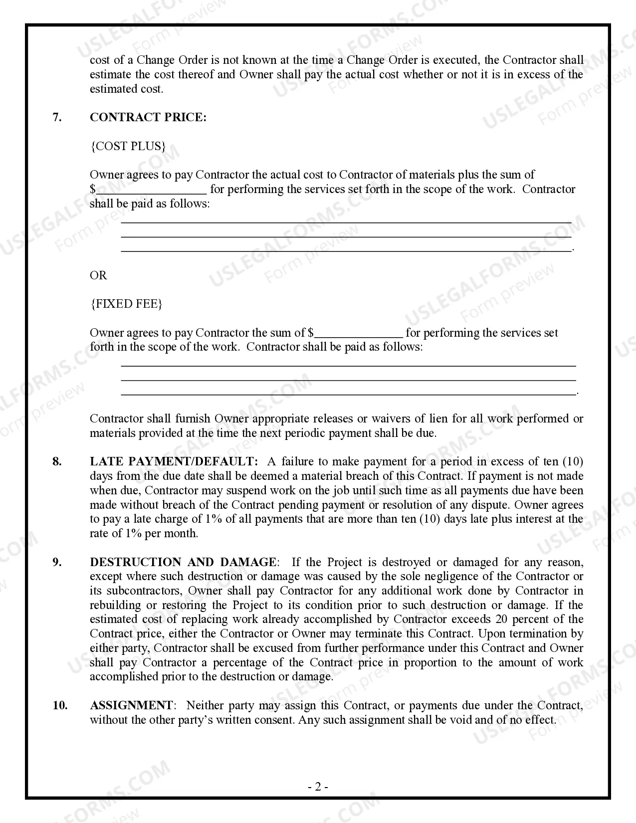 Preview Refrigeration Contract for Contractor