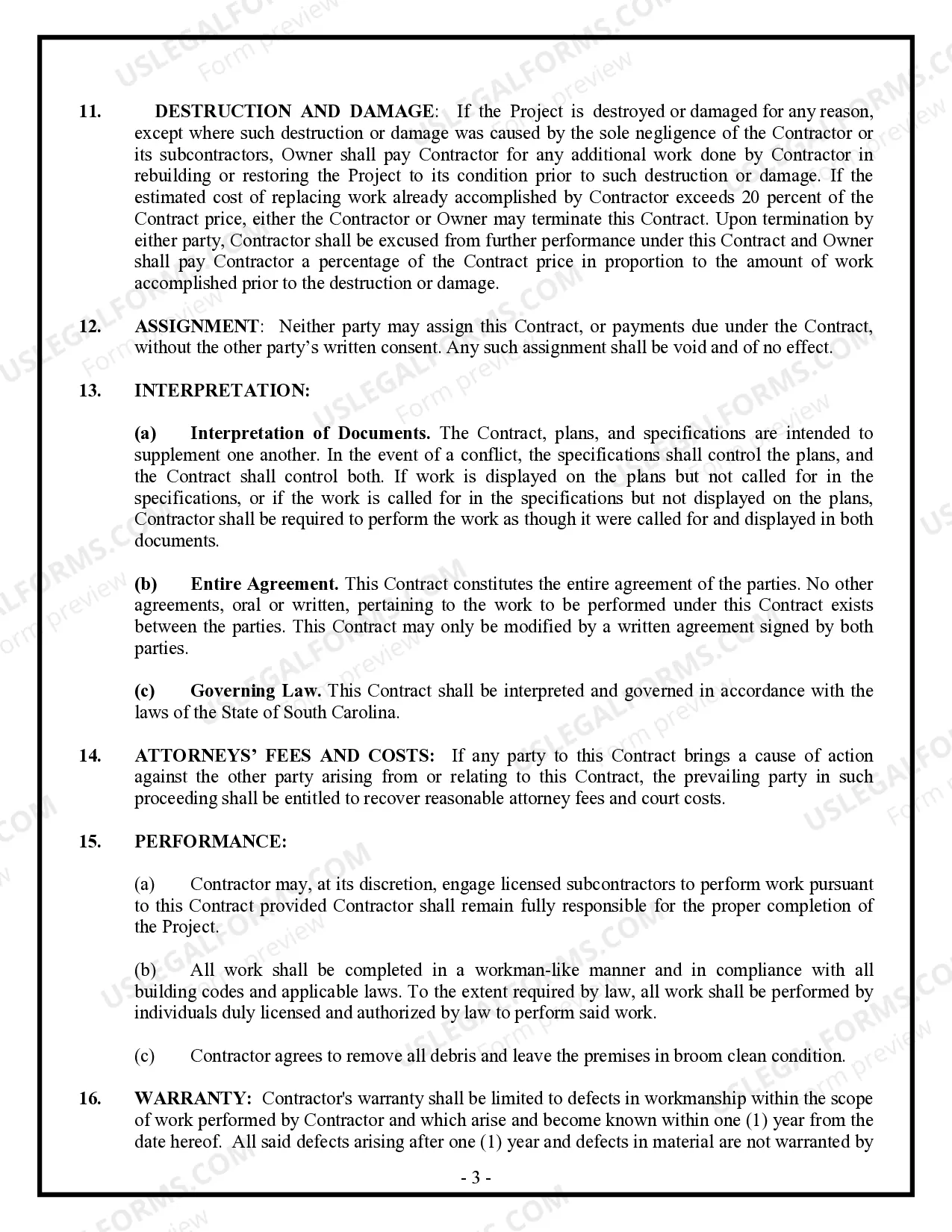 Preview Brick Mason Contract for Contractor