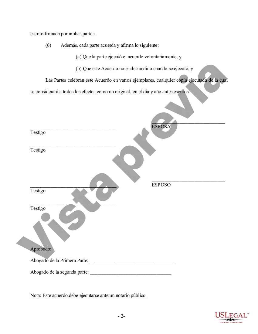 Preview Revocación del Acuerdo Prematrimonial o Prenupcial