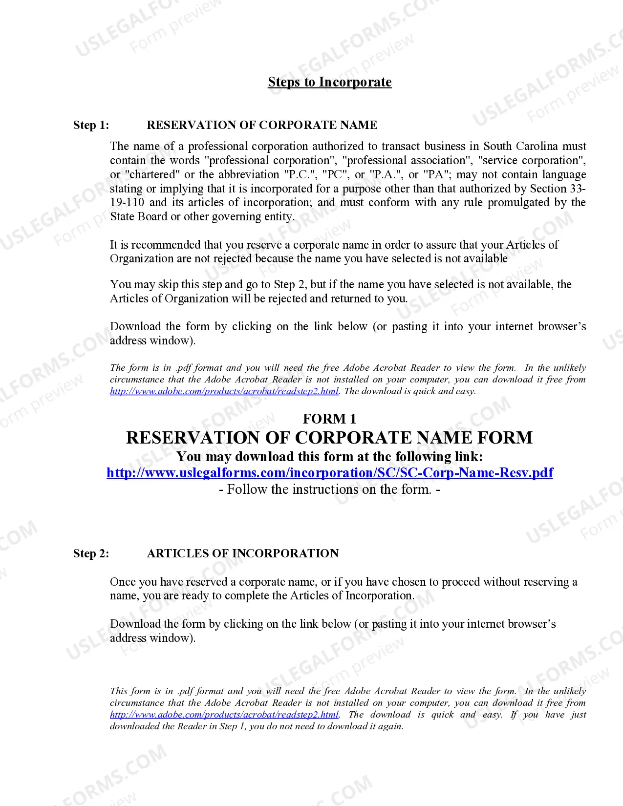 Preview Professional Corporation Package