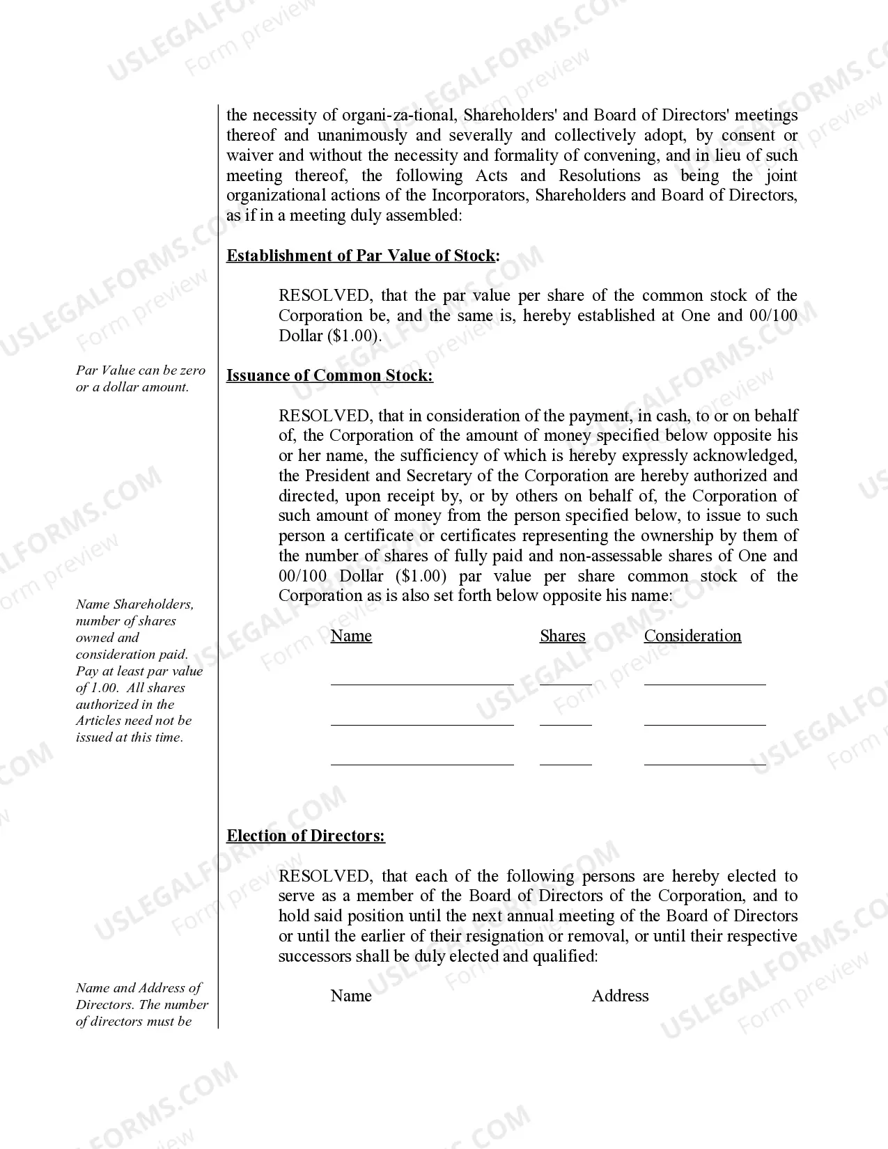 Preview Professional Corporation Package