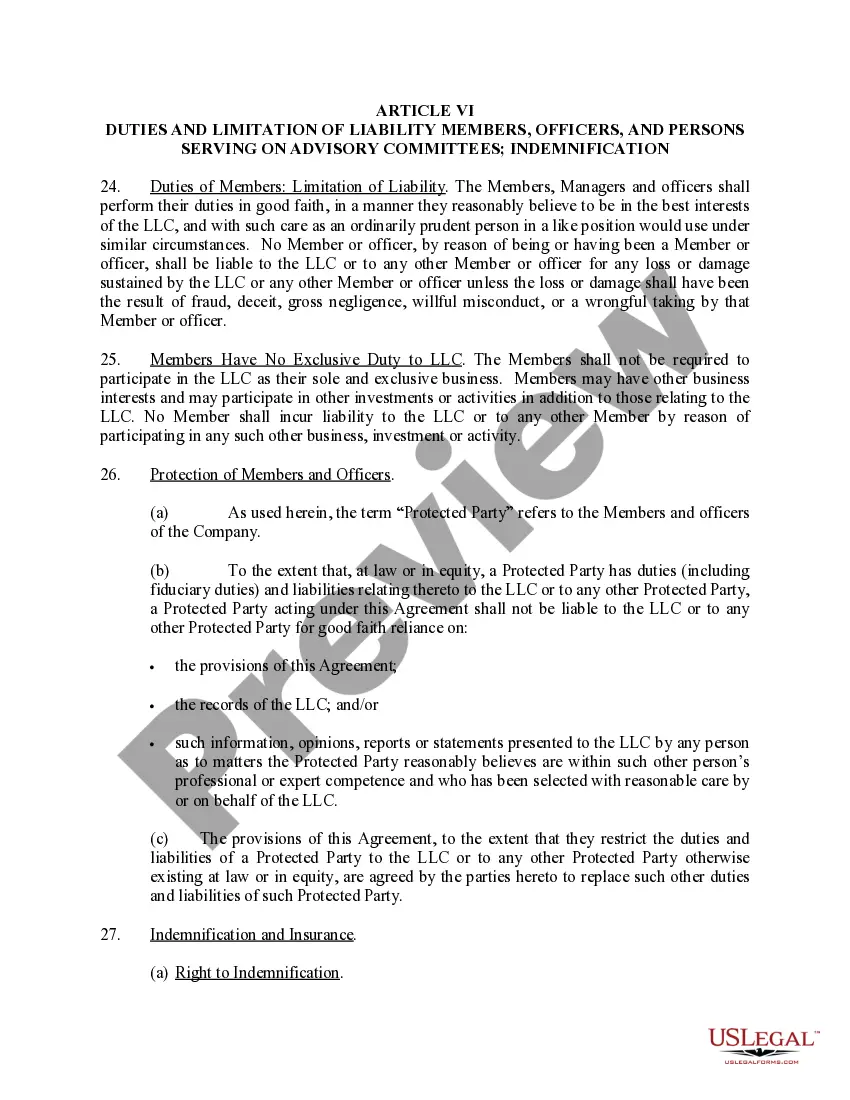 Get Limited Liability Company LLC Operating Agreement Preview Limited Liability Company LLC Operating Agreement