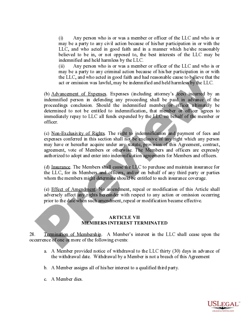 Get Limited Liability Company LLC Operating Agreement Preview Limited Liability Company LLC Operating Agreement