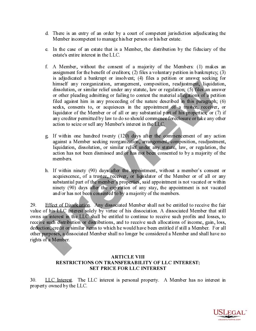 Get Limited Liability Company LLC Operating Agreement Preview Limited Liability Company LLC Operating Agreement