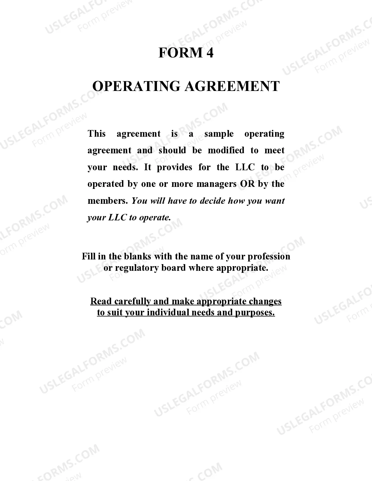 Preview South Carolina Professional Limited Liability Company PLLC Formation Package