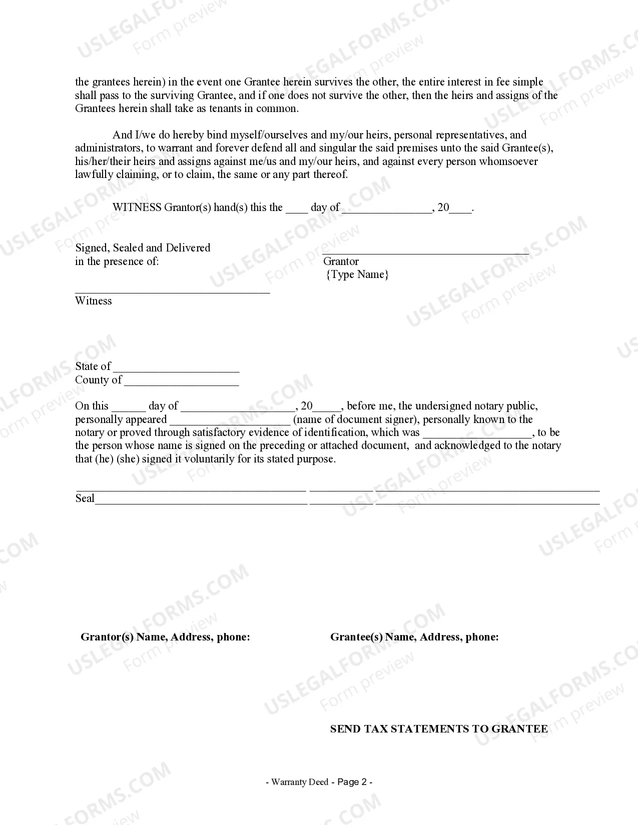 Preview Warranty Deed from Individual to Husband and Wife