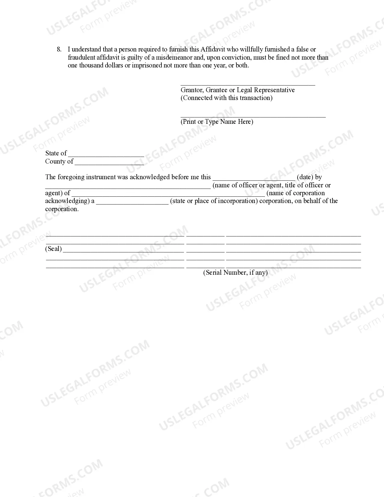 Preview Quitclaim Deed from Corporation to LLC