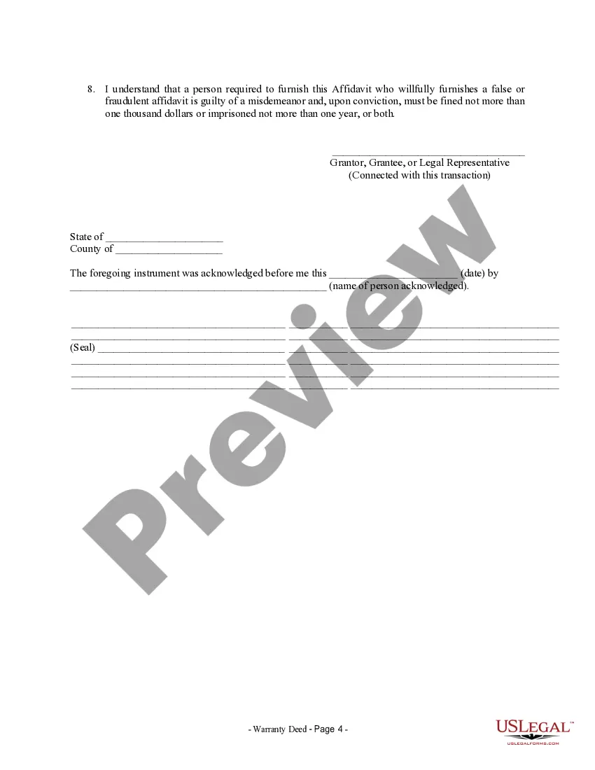 Get Warranty Deed from Individual to a Trust Preview Warranty Deed from Individual to a Trust