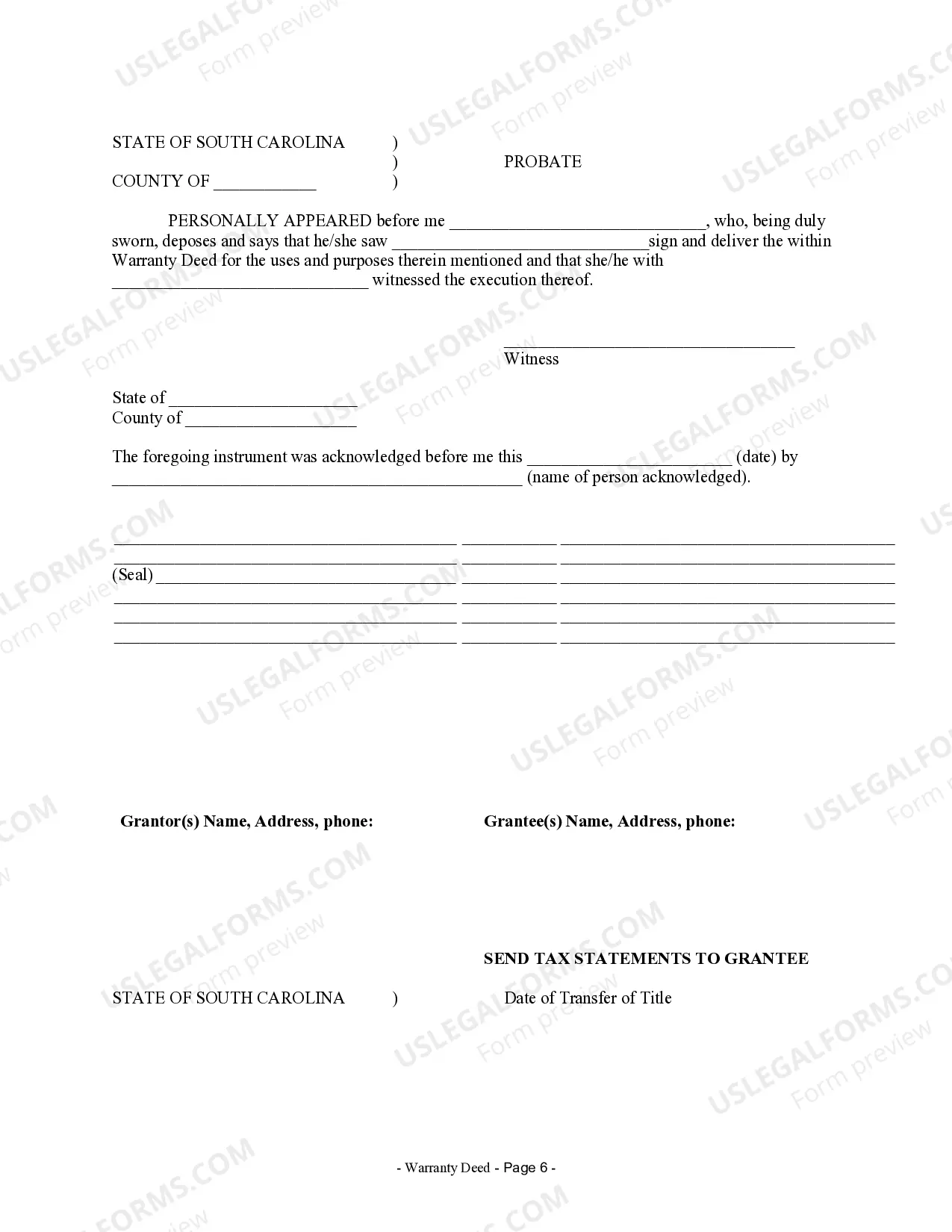 Preview Warranty Deed from Husband and Wife to a Trust