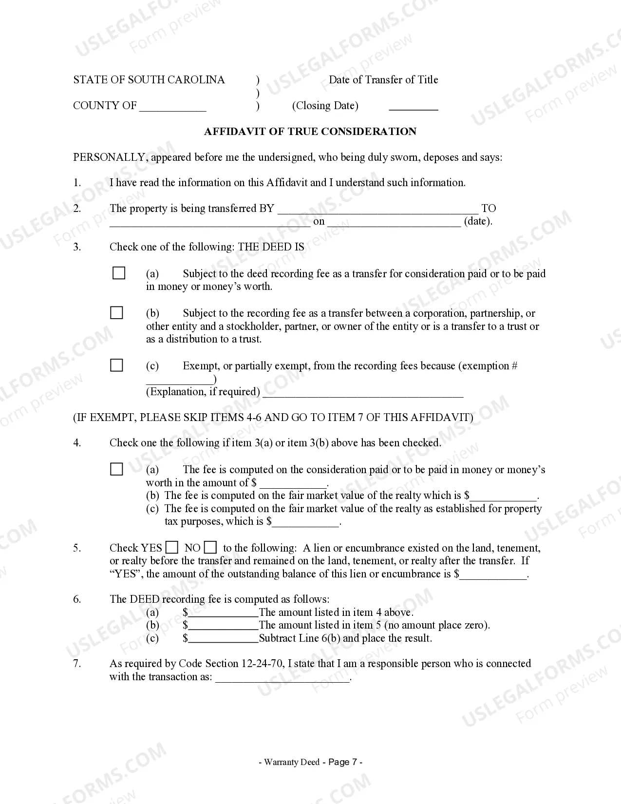 Preview Warranty Deed from Husband and Wife to a Trust