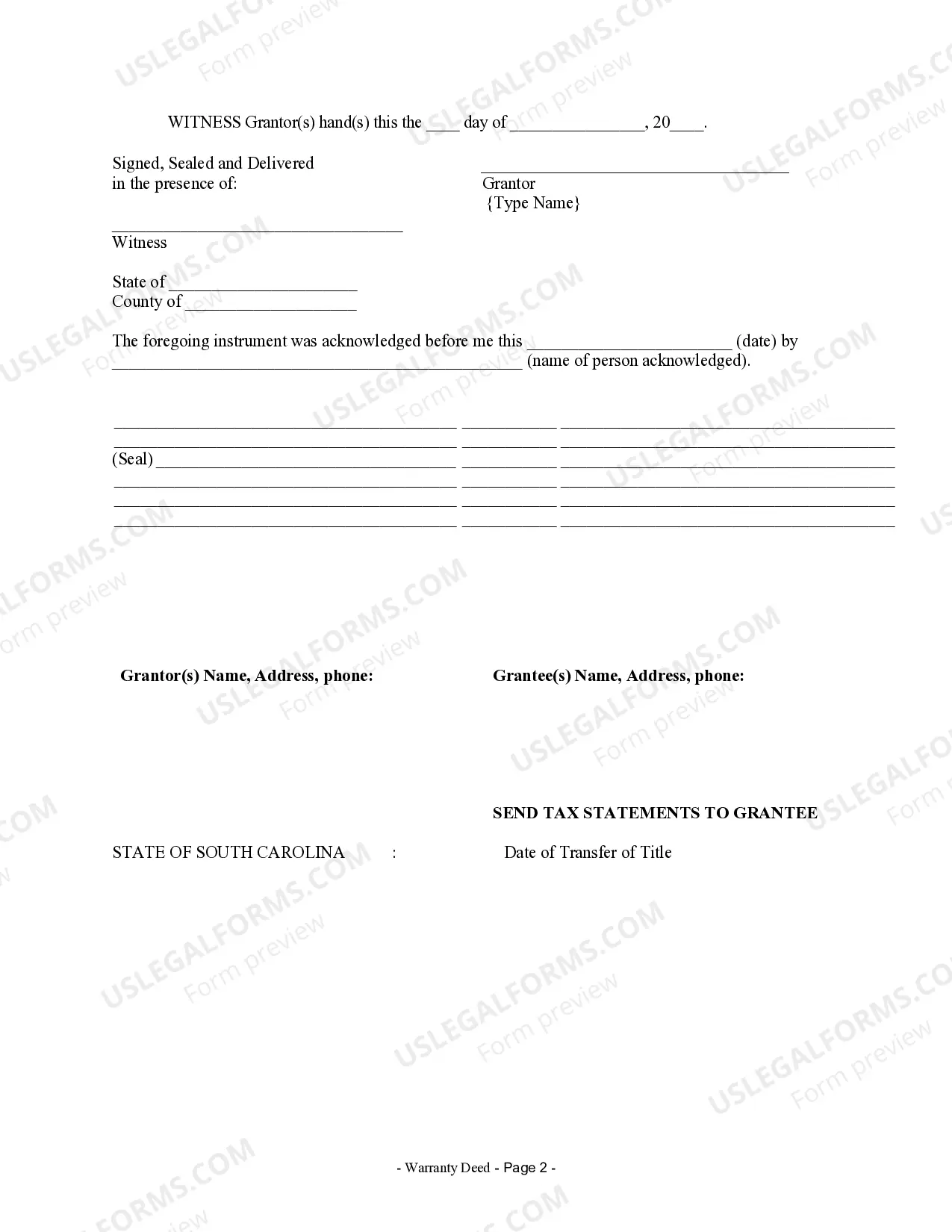 Preview Warranty Deed from Husband to Himself and Wife