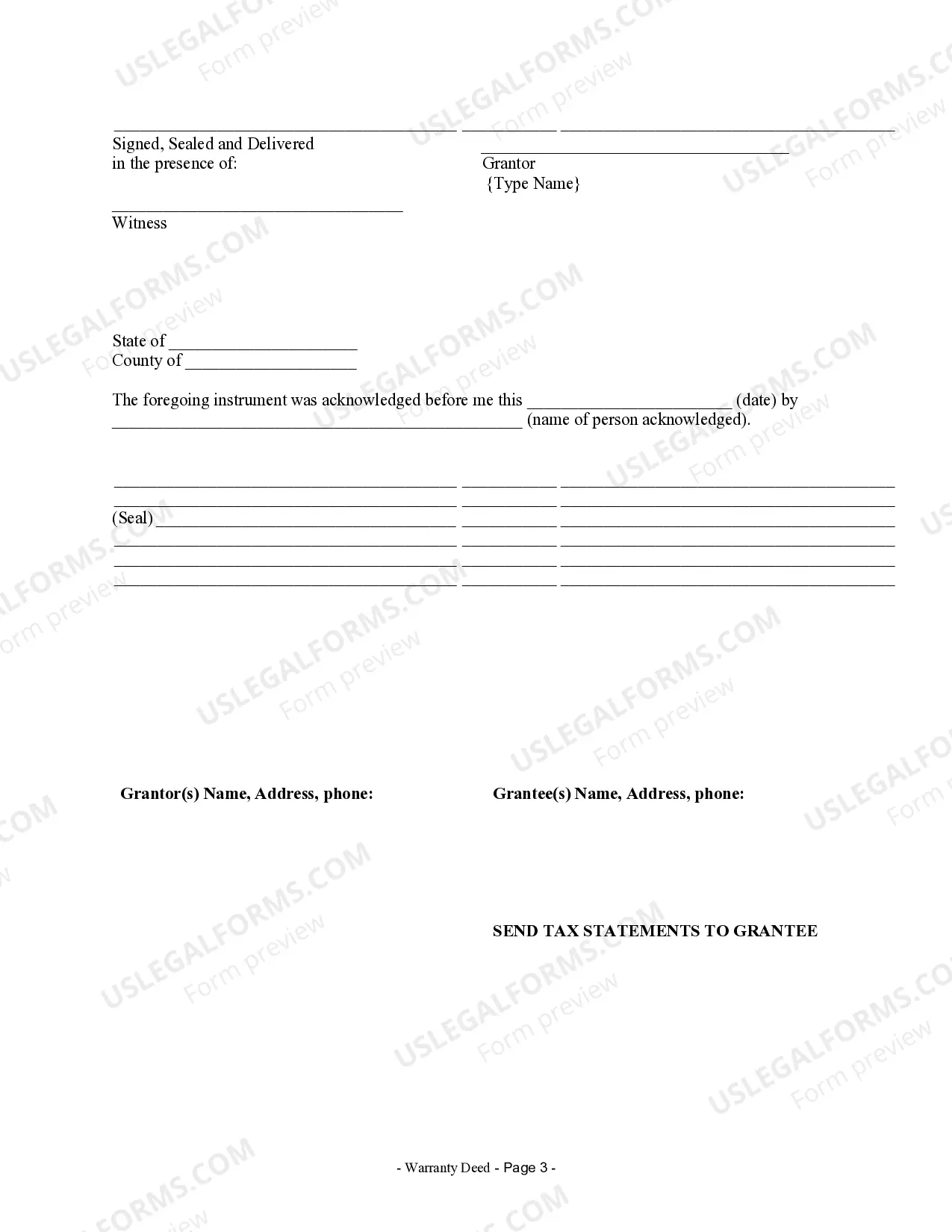 Preview Warranty Deed from Husband and Wife to Husband and Wife