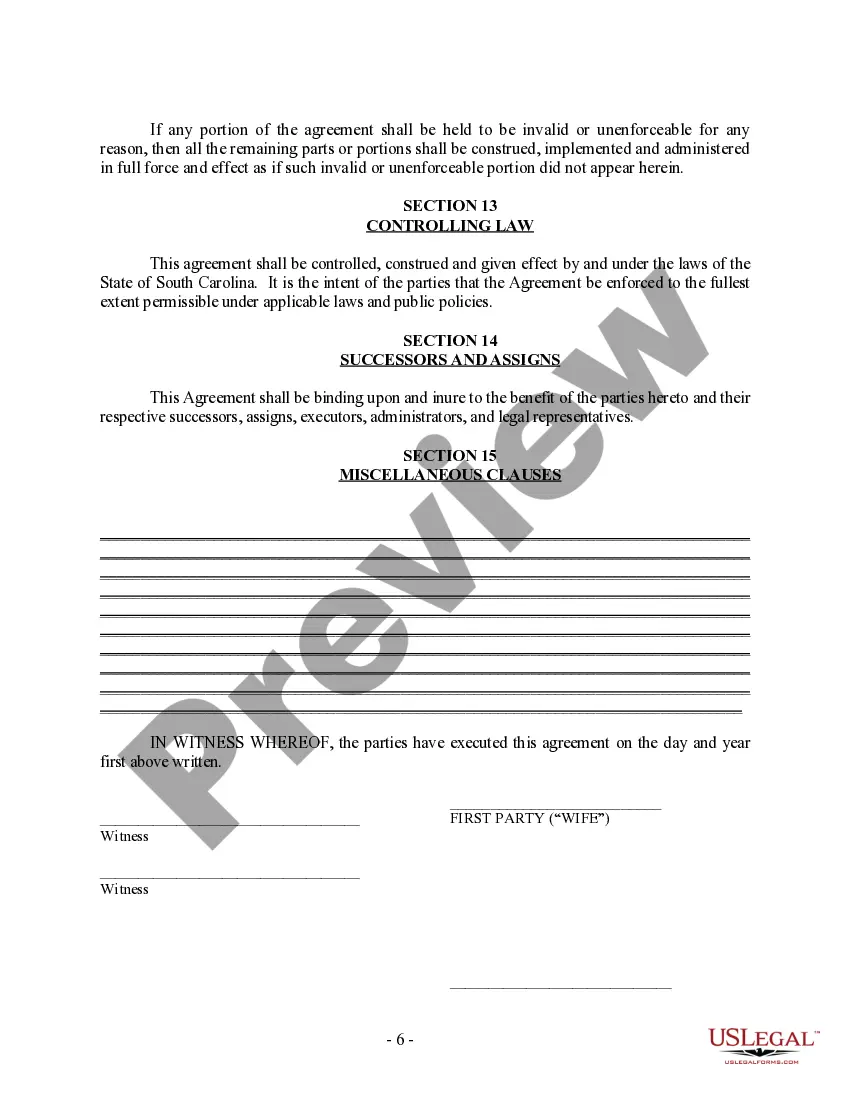 Preview Postnuptial Property Agreement