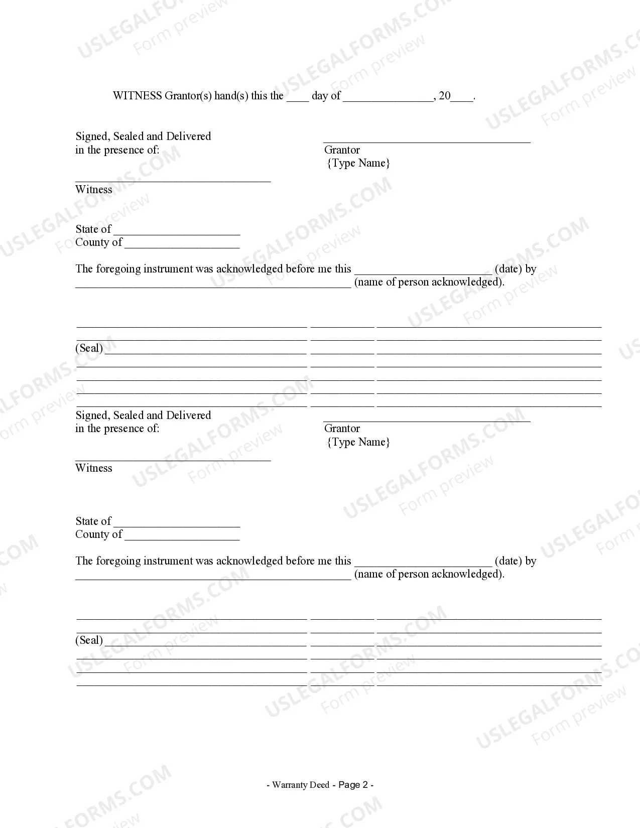 Preview Warranty Deed from Husband and Wife to an Individual