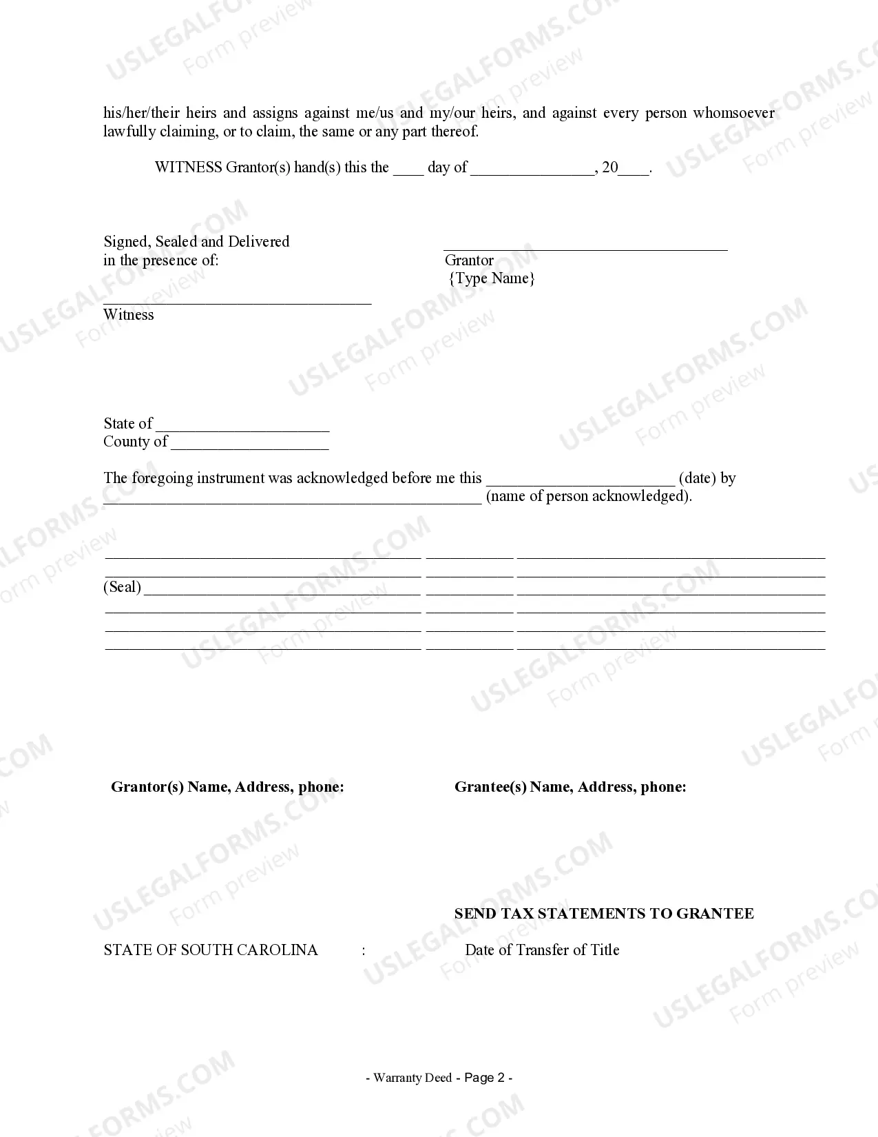 Preview Warranty Deed from Individual to Individual