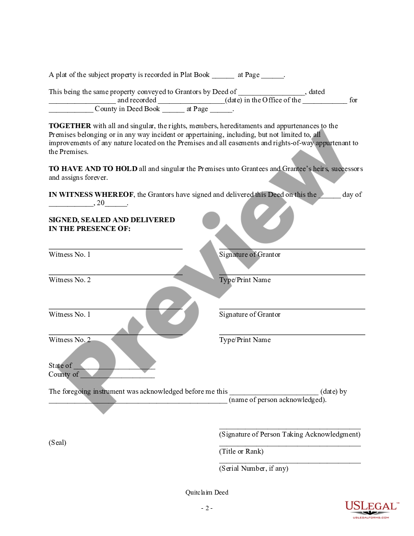 South Carolina Quitclaim Deed Quit Claim Deed Sc Us Legal Forms 2742