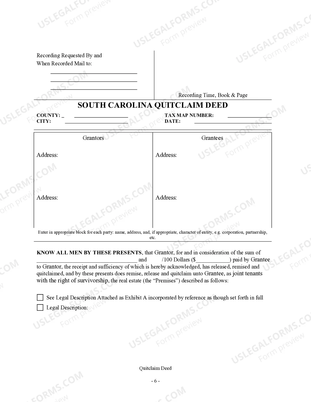 Preview Quitclaim Deed - Two Individuals to Two Individuals
