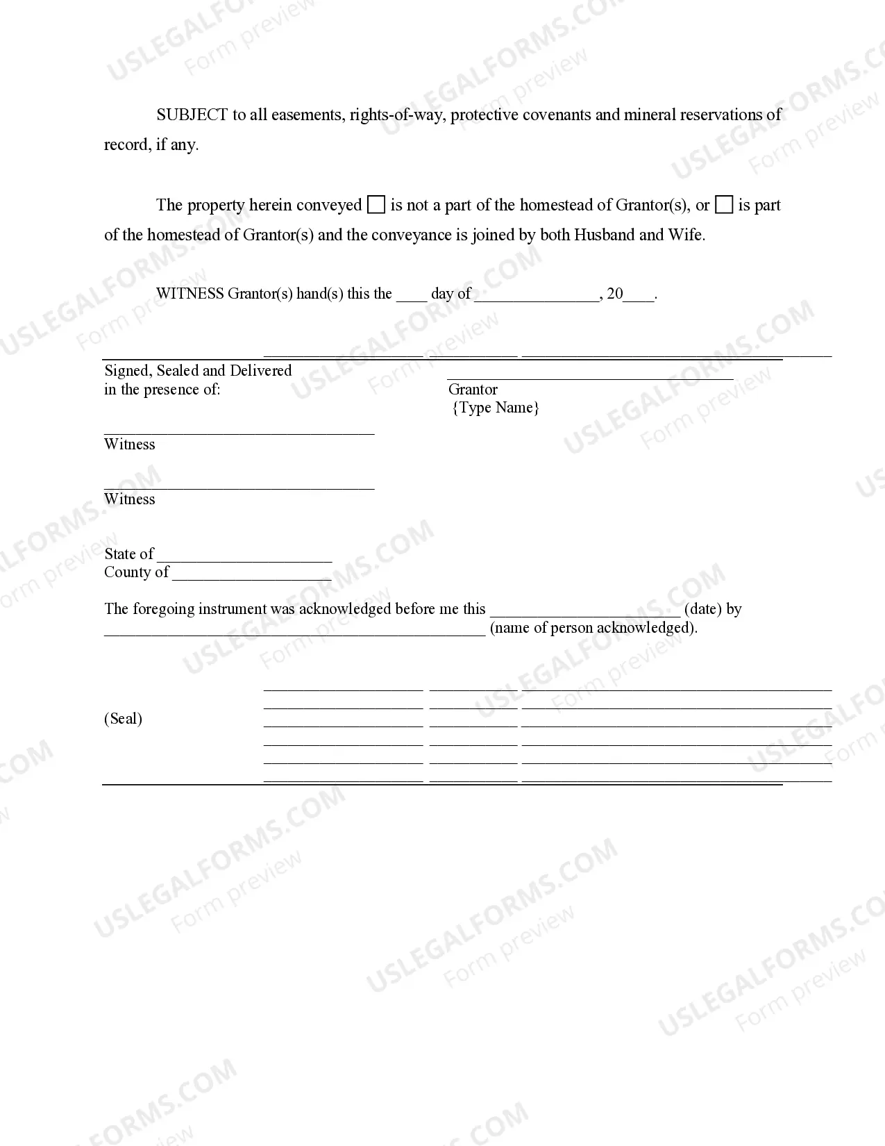 Preview Warranty Deed to Child Reserving a Life Estate in the Parents