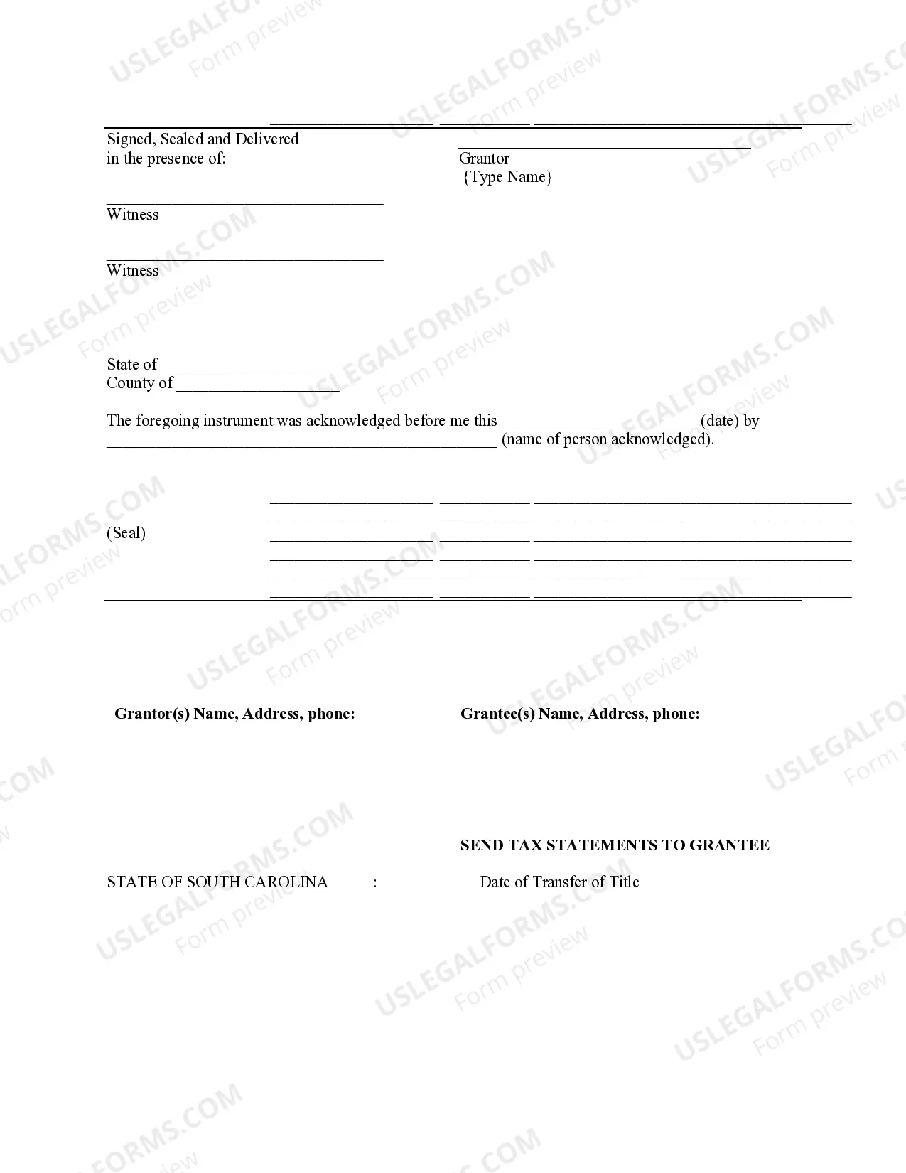 Preview Warranty Deed to Child Reserving a Life Estate in the Parents