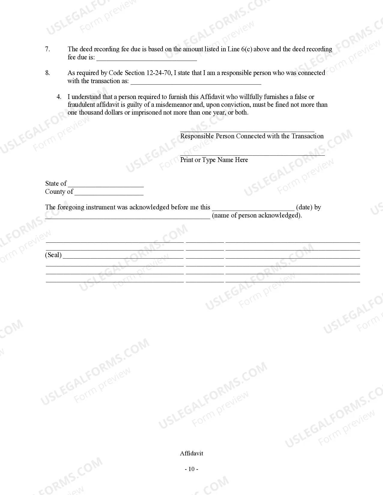 Preview Warranty Deed - Individual to Limited Liability Company