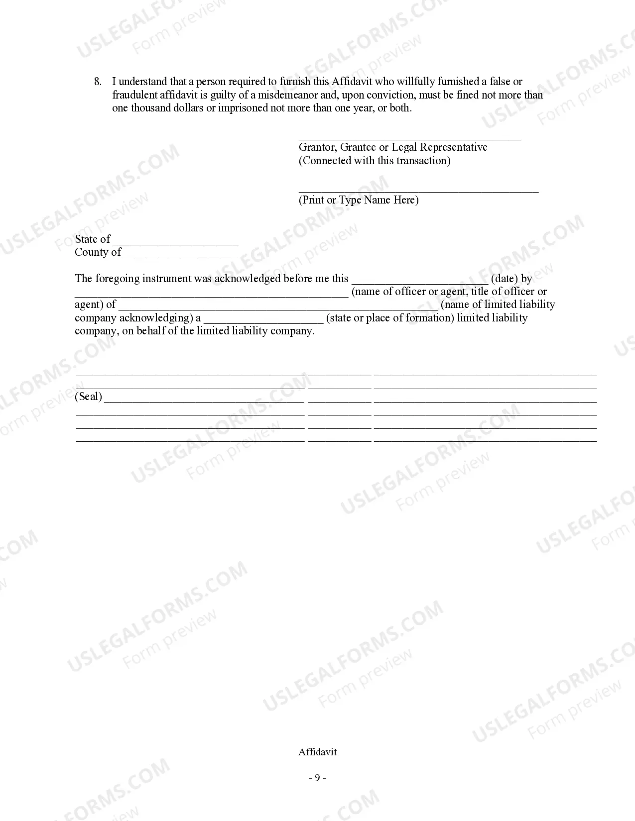 Preview Quitclaim Deed from Limited Liability Company to Limited Liability Company