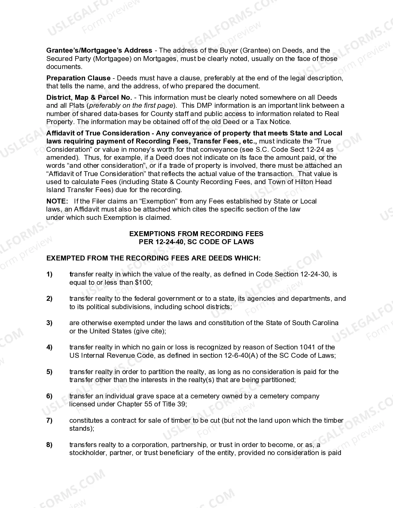 Preview Quitclaim Deed - Four Individuals to Three Individuals