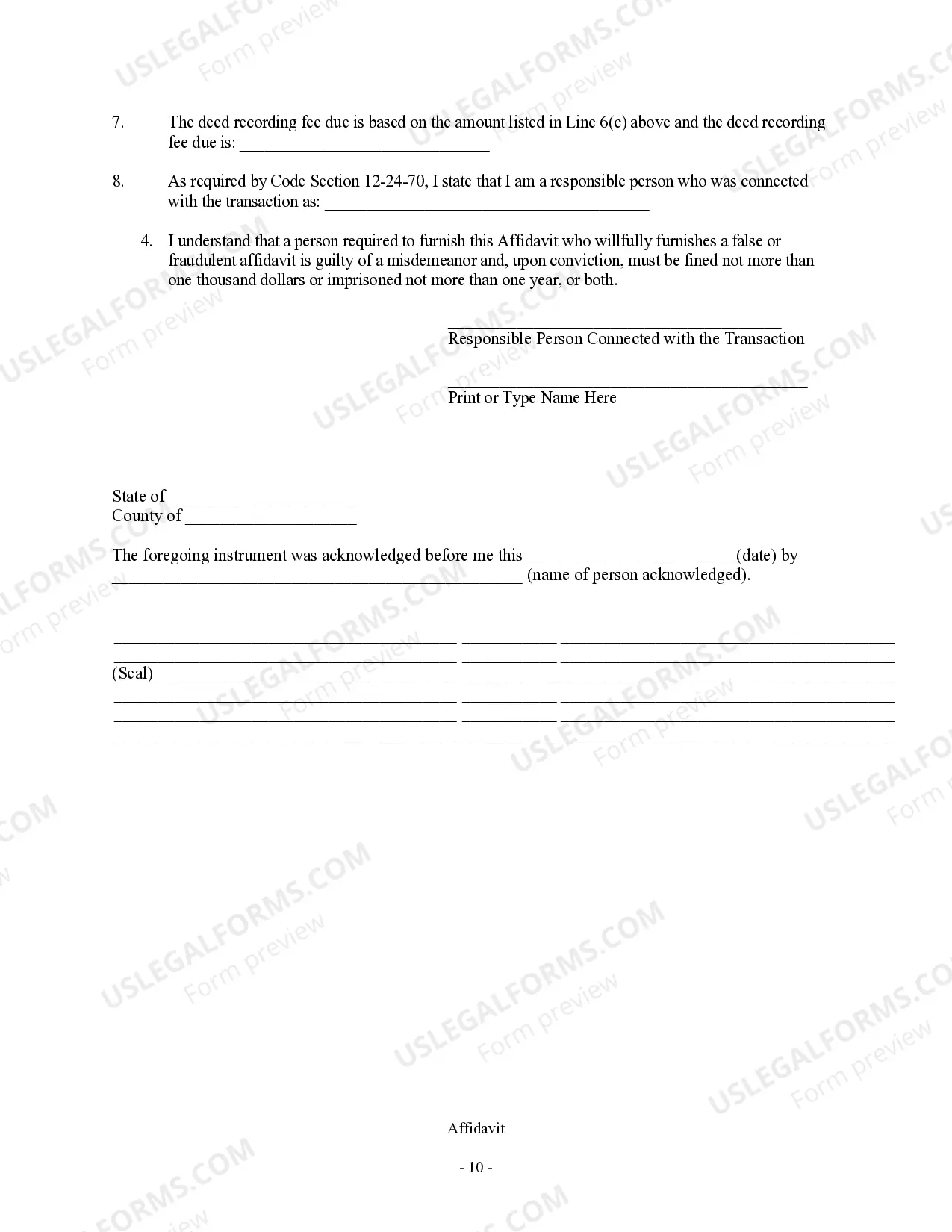 Preview General Warranty Deed - Husband and Wife to Four Individuals