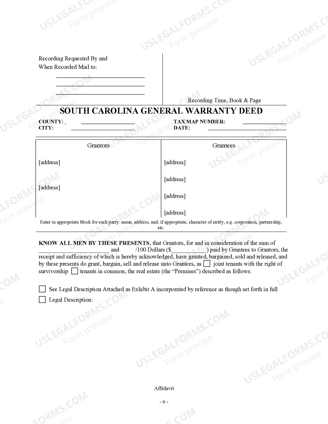 Preview General Warranty Deed - Husband and Wife to Four Individuals