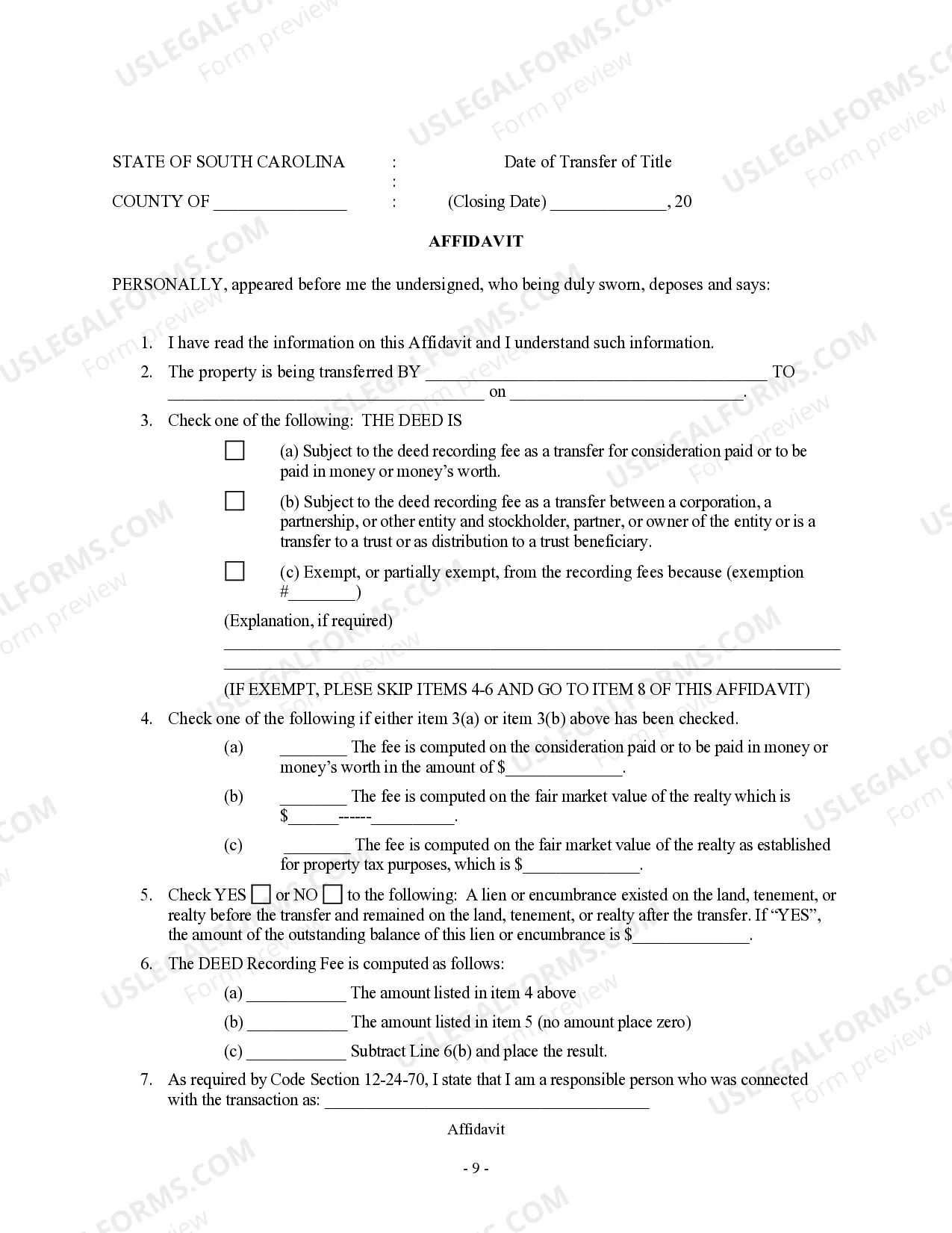 Preview Quitclaim Deed