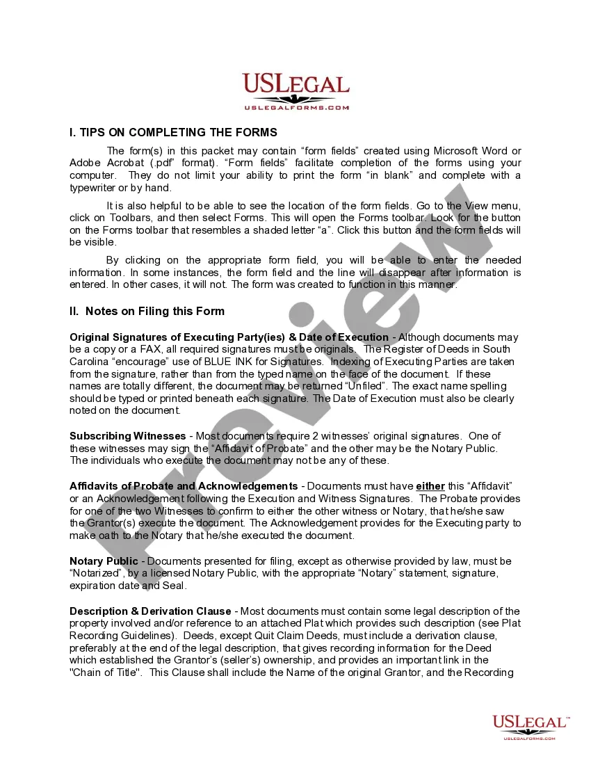 Preview Enhanced Life Estate or Lady Bird Warranty Deed from Individual to Individual