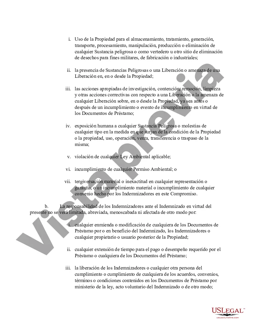 Preview Compromiso de Cumplimiento e Indemnización Ambiental