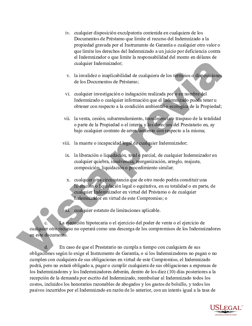 Preview Compromiso de Cumplimiento e Indemnización Ambiental