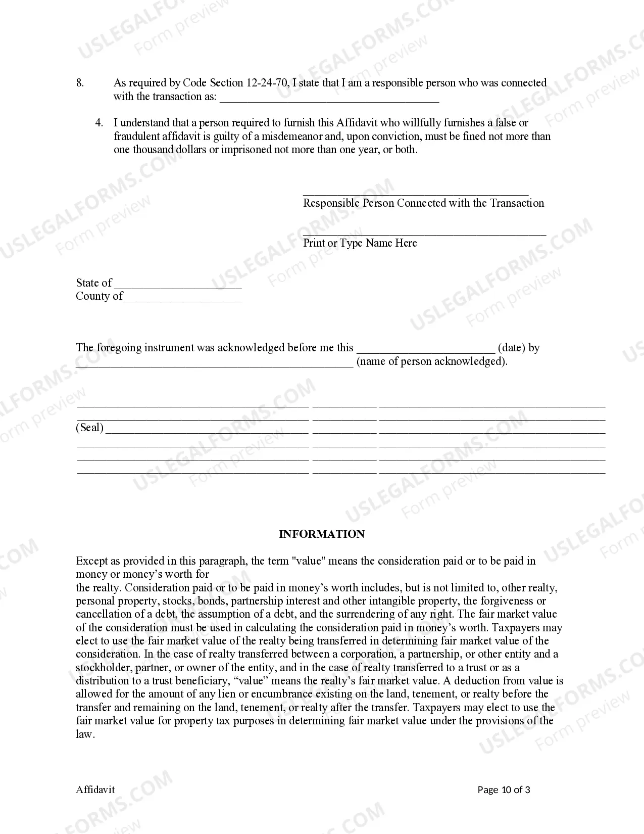 Preview Life Estate Deed from Two Individuals / Husband and Wife to an Individual