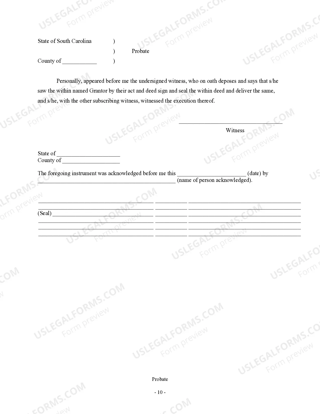 Preview Quitclaim Deed from an Individual to Six (6) Individuals