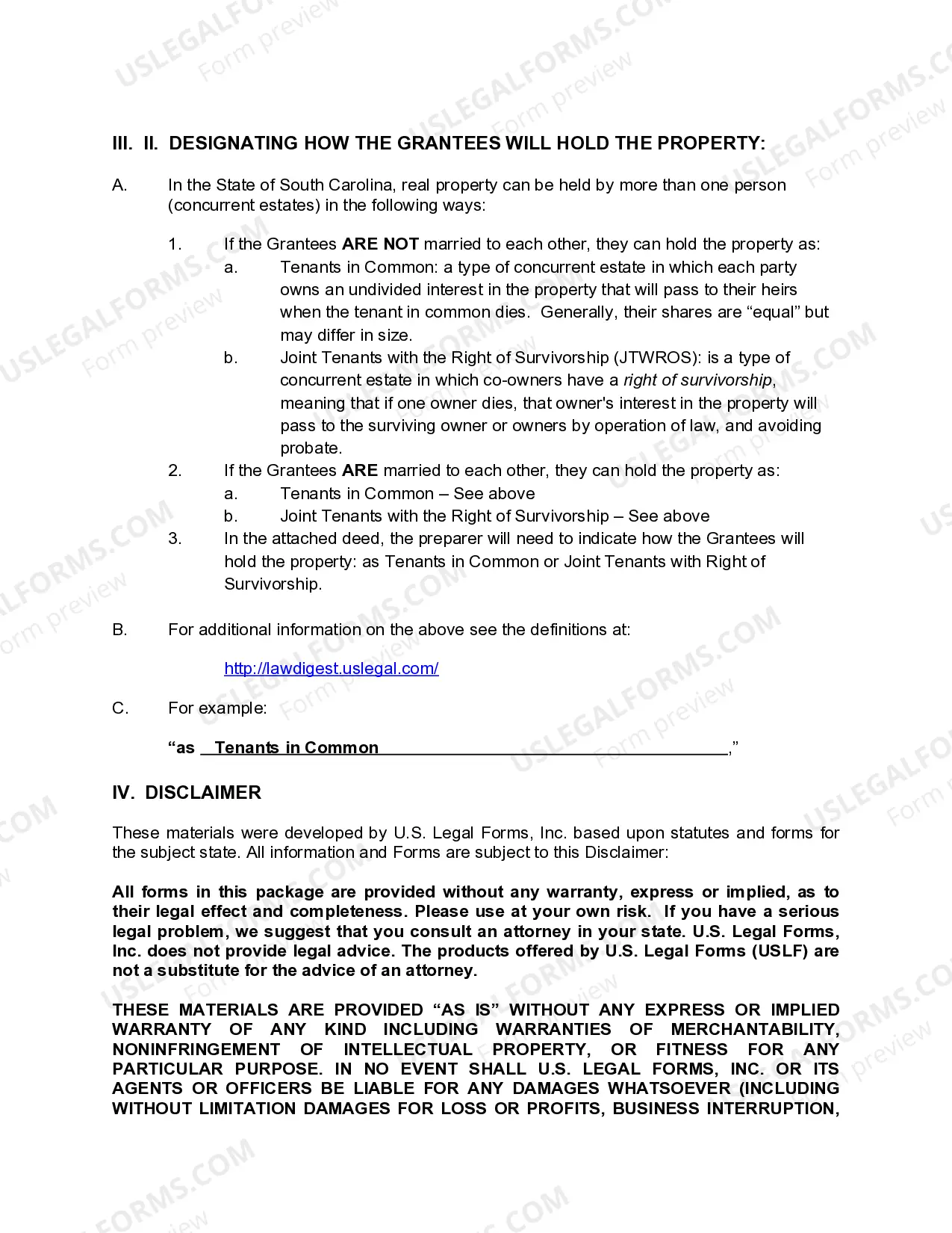 Preview General Warranty Deed from a Limited Liability Company to Husband and Wife