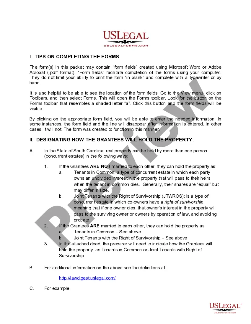 Preview General Warranty Deed from an Individual to Two Individuals with a Retained Life Estate in Grantor