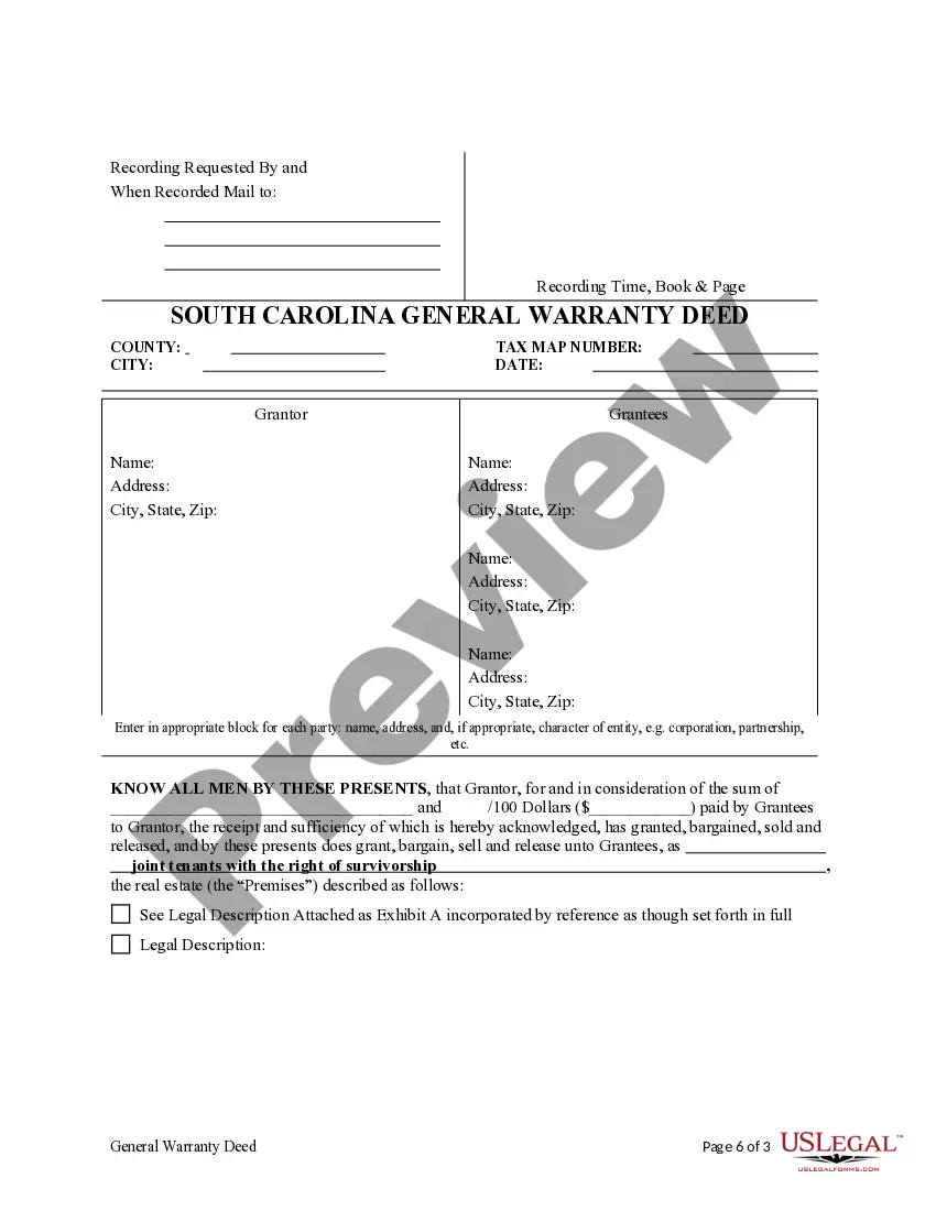 Preview Warranty Deed from an Individual to Three Individuals