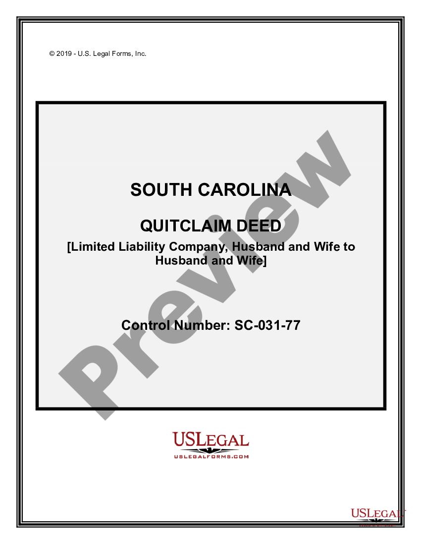 South Carolina Quitclaim Deed From Two Individualshusband And Wife To Individual South 3644