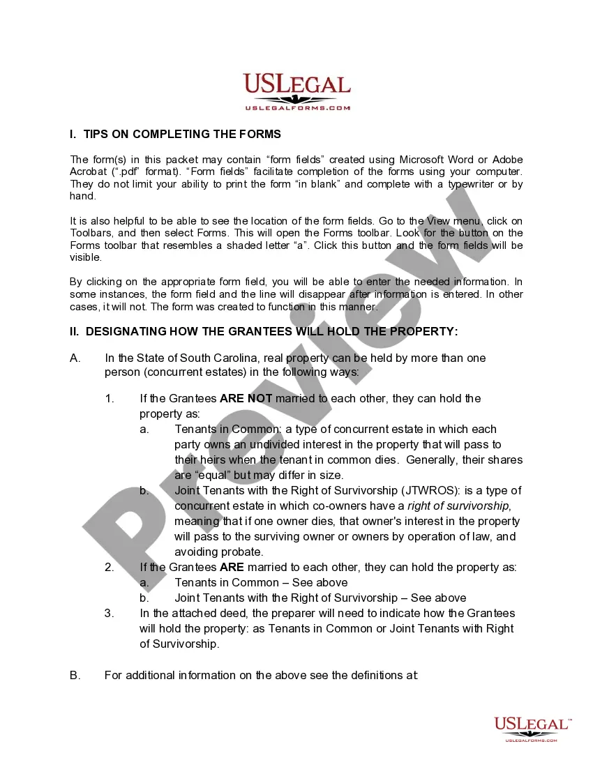 Preview Quitclaim Deed from Two Individuals/Husband and Wife to Individual