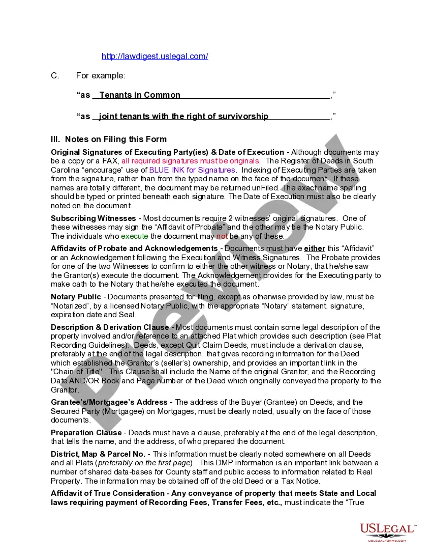 Preview Quitclaim Deed from Two Individuals/Husband and Wife to Individual