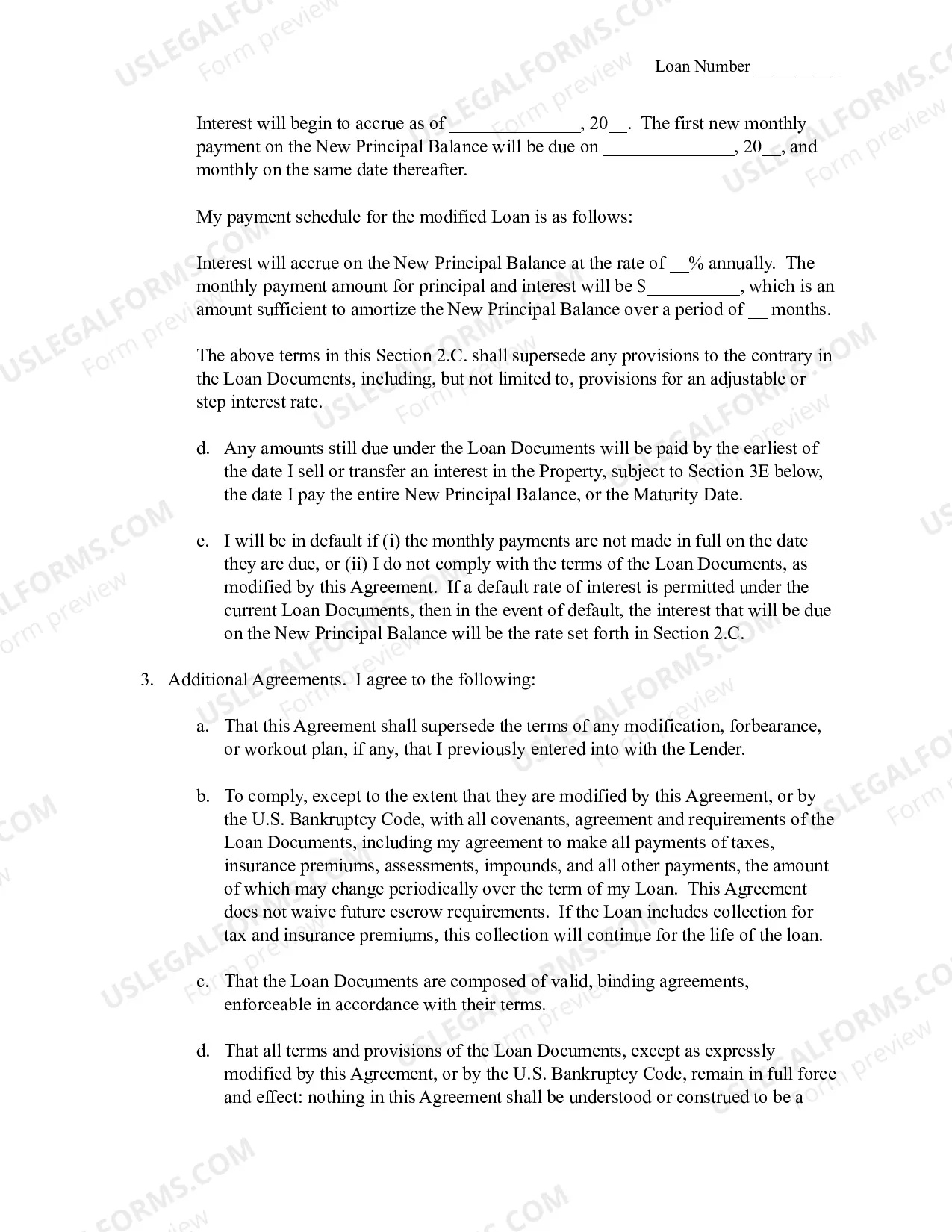Preview Loan Modification Agreement