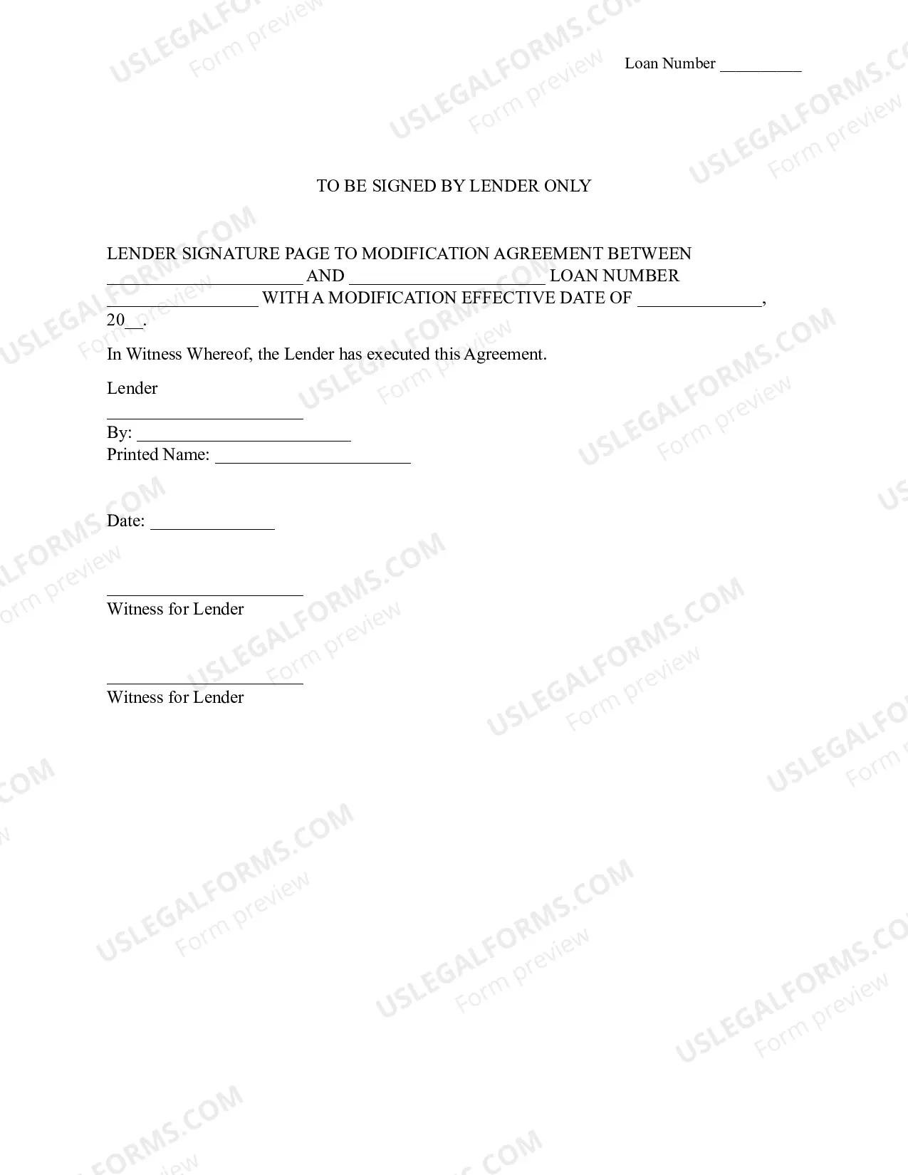 Preview Loan Modification Agreement