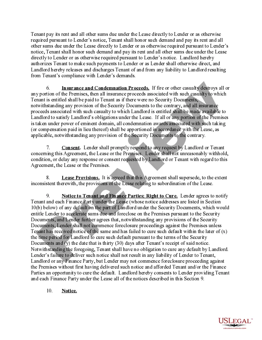 Get Subordination, Non-disturbance and Attornment Agreement Preview Subordination, Non-disturbance and Attornment Agreement