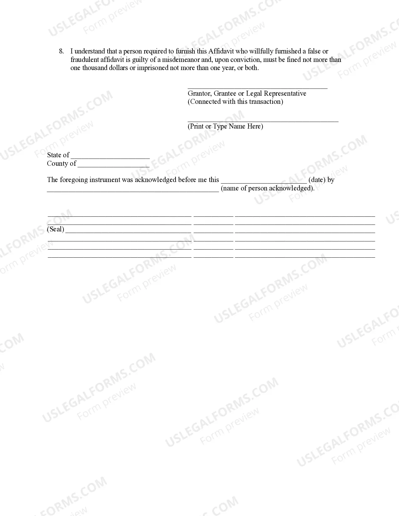Preview Warranty Deed from Individual to Corporation