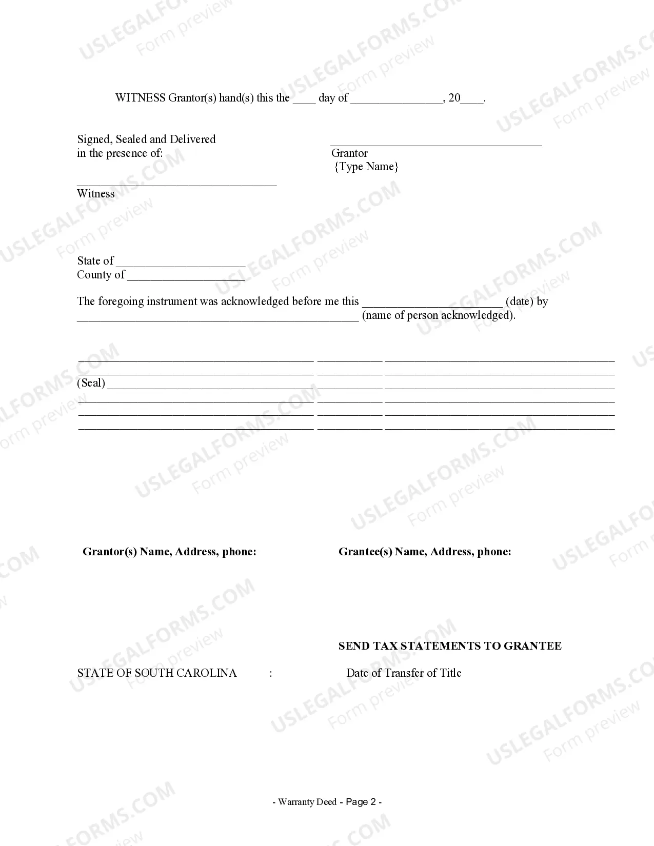 Preview Warranty Deed from Individual to LLC