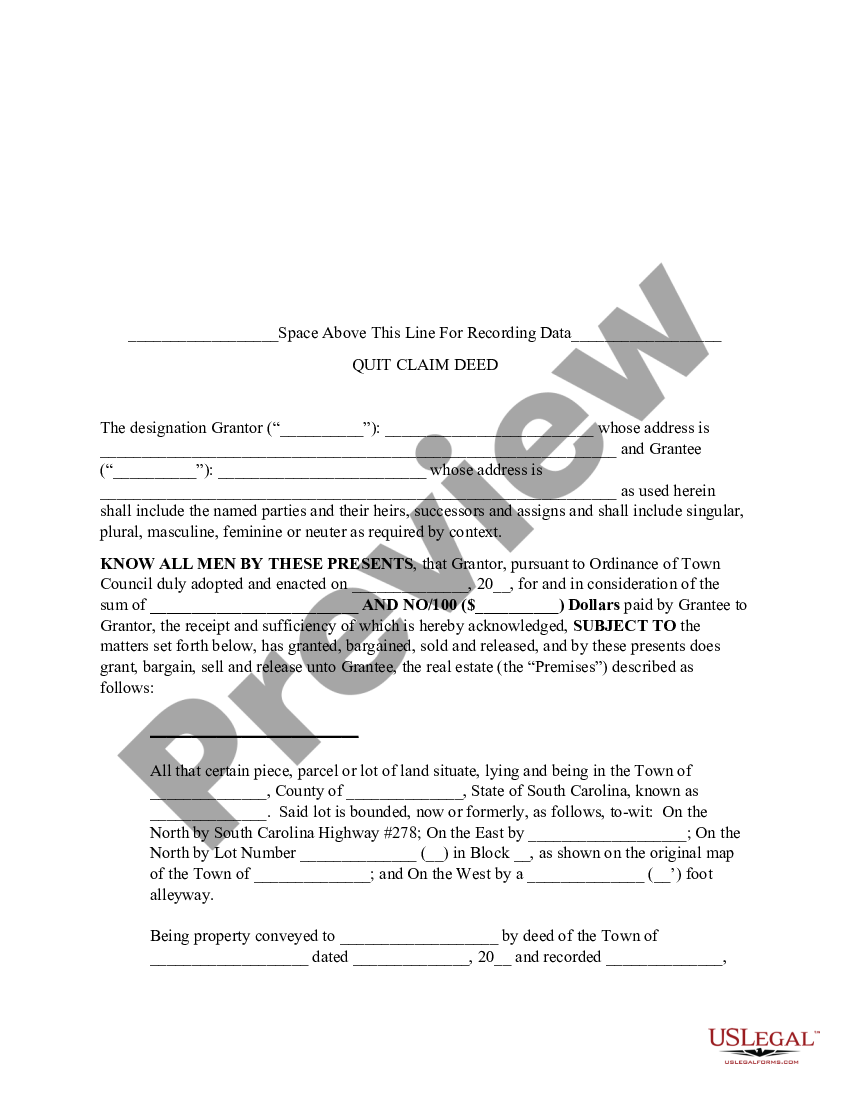 South Carolina Quit Claim Deed Quit Claim Deed Sc Us Legal Forms 7158