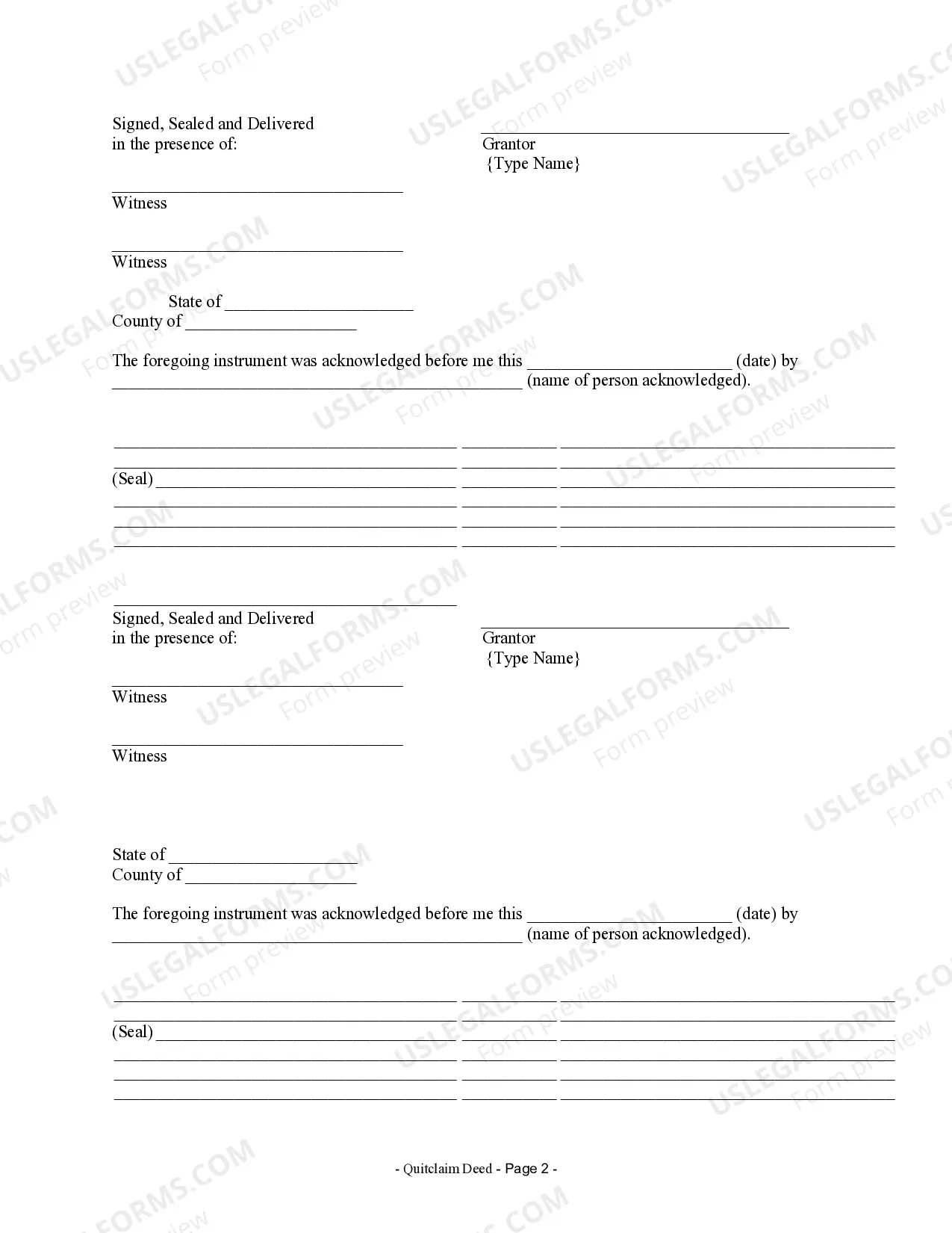 Preview Quitclaim Deed from Husband and Wife to Corporation