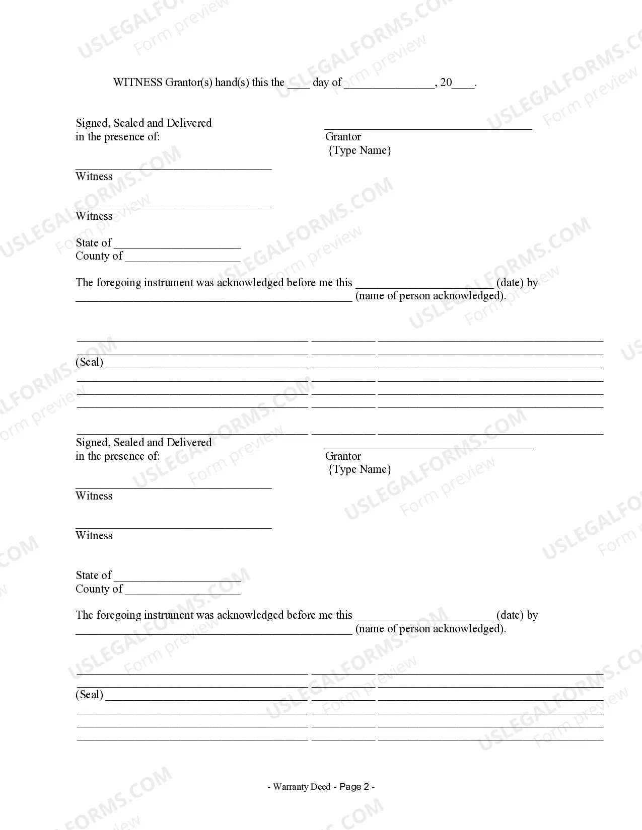 Preview Warranty Deed from Husband and Wife to Corporation