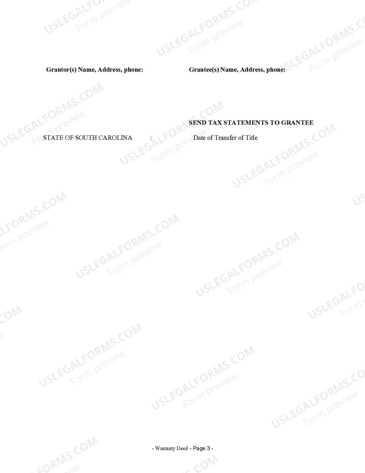 Preview Warranty Deed from Husband and Wife to LLC